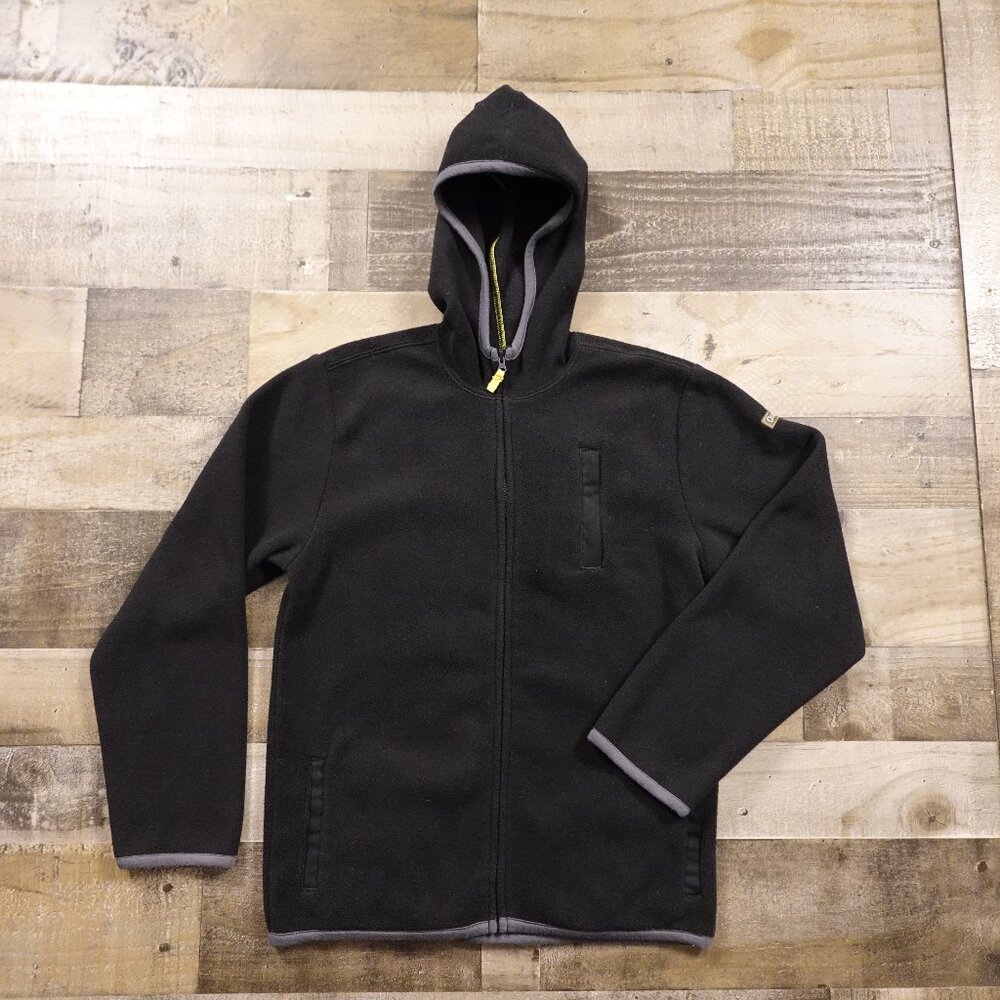 OshKosh‎ B’gosh Full Zip Fleece Hoodie Boys’ Size 12 Black Warm Cozy Jacket